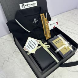Men’s Gift Box with Polo Shirt, Wallet & Perfume | Gift Hamper thumbnail 3