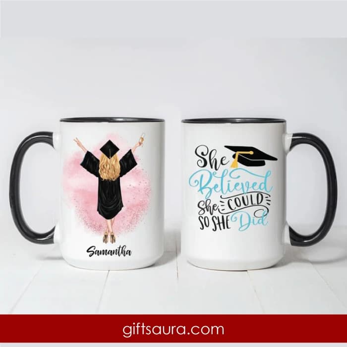 Custom Graduation Mug Ceramic Gift for Her