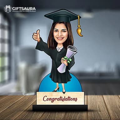 Custom Graduation Caricature Handcrafted Wooden Standee Custom Graduation Caricature Handcrafted Wooden Standee