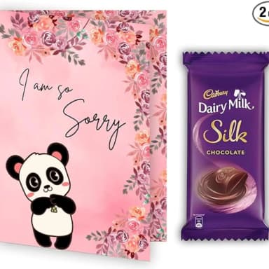 CLUZE Sorry Gift Combo – Greeting Card & Dairy Milk Silk (60g) CLUZE Sorry Gift Combo – Greeting Card & Dairy Milk Silk (60g)